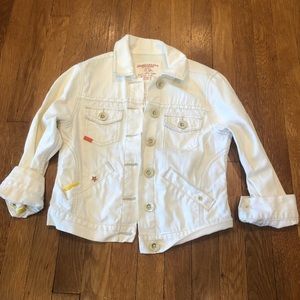 NWOT White American Eagle Jean jacket. Size small
